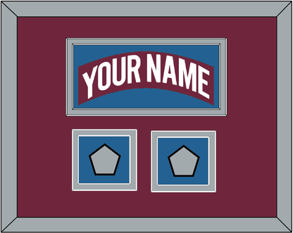 Colorado Nameplate & 2 Stanley Cup Finals Patches - Road Burgundy (1999-2001) - Signature Tier 2