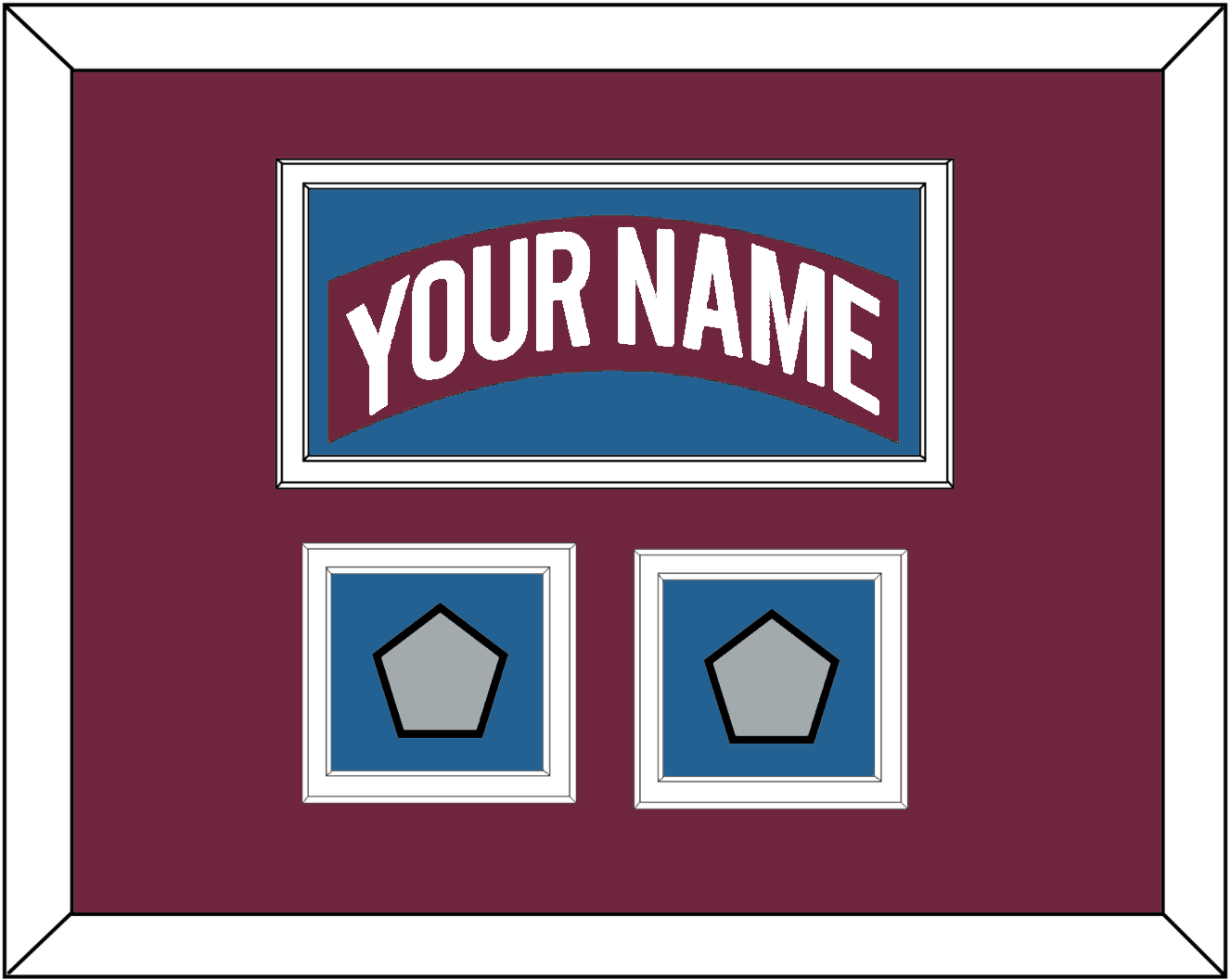 Colorado Nameplate & 2 Stanley Cup Finals Patches - Road Burgundy (1999-2001) - Signature Tier 3