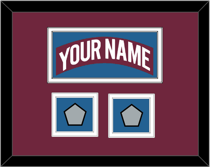 Colorado Nameplate & 2 Stanley Cup Finals Patches - Road Burgundy (1999-2001) - Signature Tier 3
