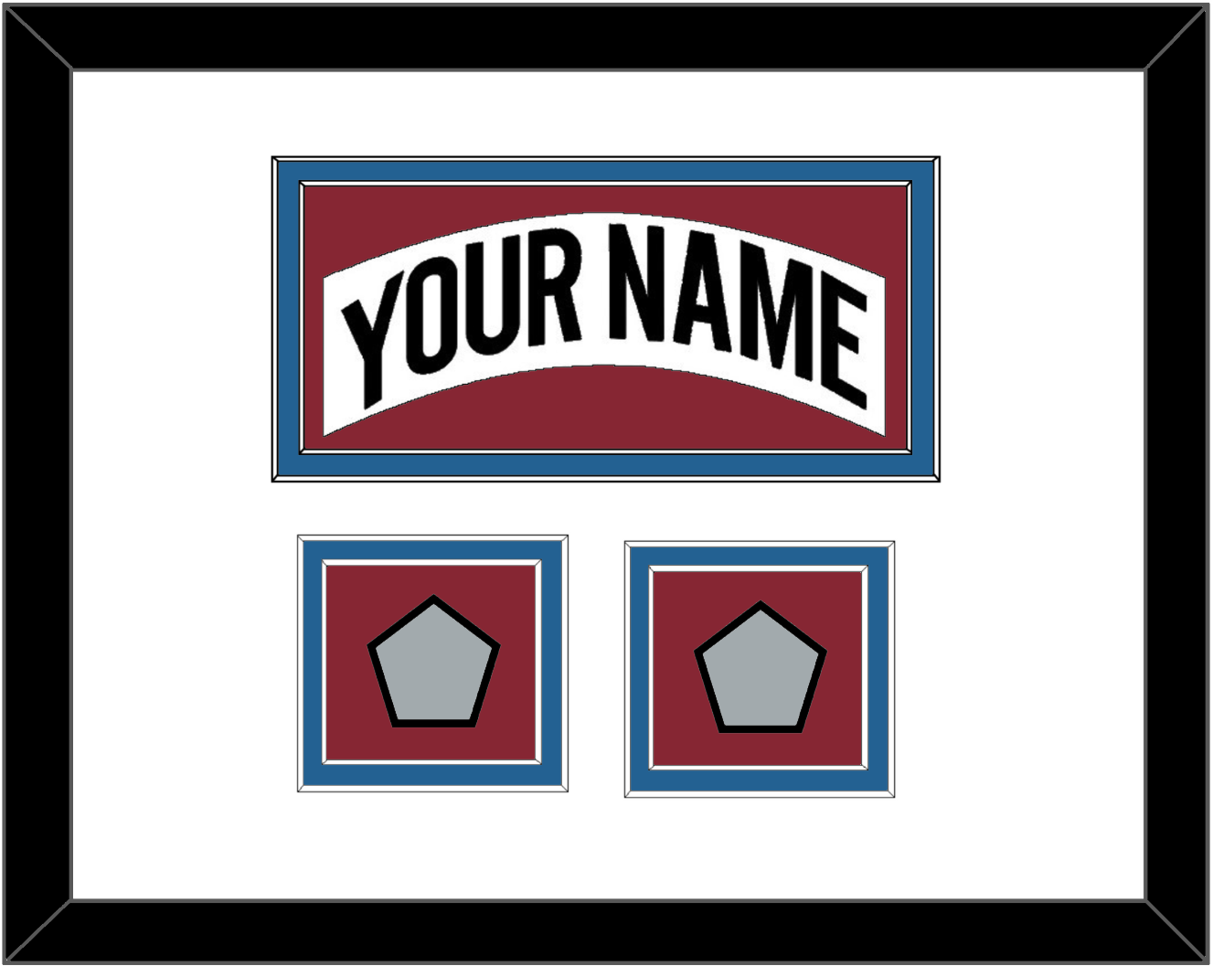 Colorado Nameplate & 2 Stanley Cup Finals Patches - Home White (1995-1996) - Signature Tier 1
