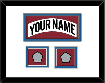 Colorado Nameplate & 2 Stanley Cup Finals Patches - Home White (1995-1996) - Signature Tier 1