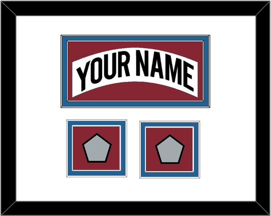 Colorado Nameplate & 2 Stanley Cup Finals Patches - Home White (1995-1996) - Signature Tier 1
