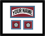 Colorado Nameplate & 2 Stanley Cup Finals Patches - Home White (1995-1996) - Double Mat 1