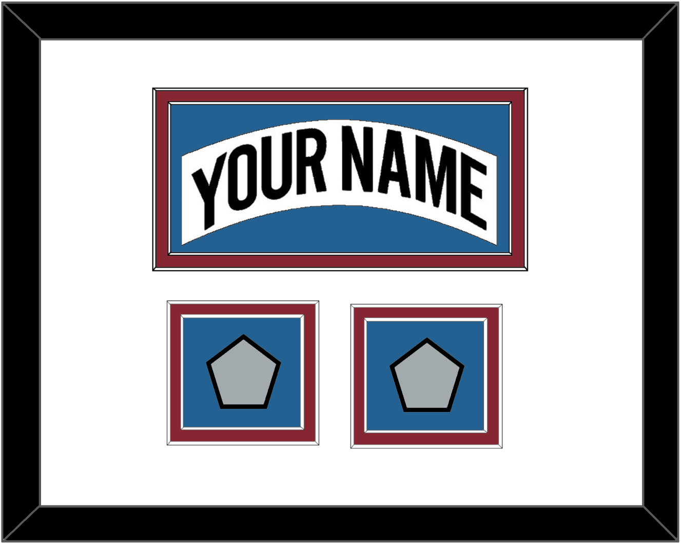 Colorado Nameplate & 2 Stanley Cup Finals Patches - Home White (1995-1996) - Signature Tier 2