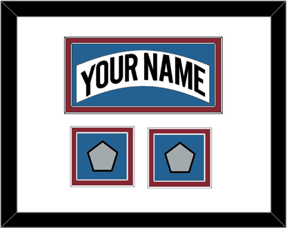 Colorado Nameplate & 2 Stanley Cup Finals Patches - Home White (1995-1996) - Signature Tier 2