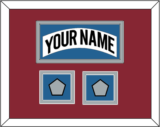 Colorado Nameplate & 2 Stanley Cup Finals Patches - Home White (1995-1996) - Signature Tier 3