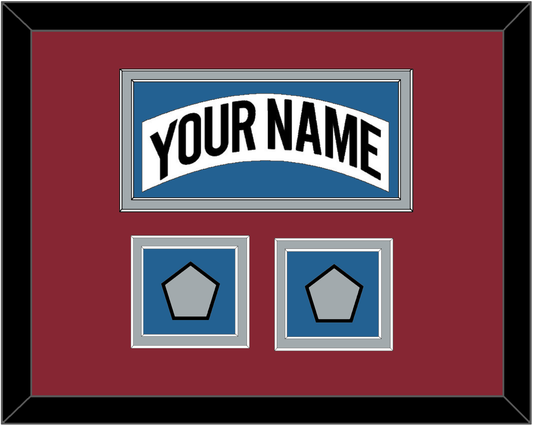 Colorado Nameplate & 2 Stanley Cup Finals Patches - Home White (1995-1996) - Signature Tier 3