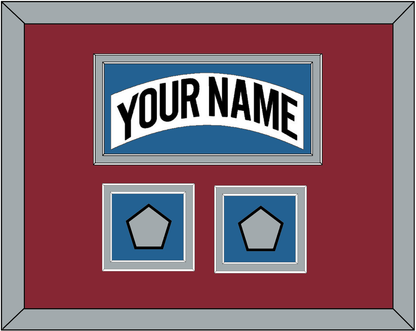 Colorado Nameplate & 2 Stanley Cup Finals Patches - Home White (1995-1996) - Signature Tier 3