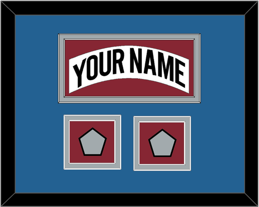 Colorado Nameplate & 2 Stanley Cup Finals Patches - Home White (1995-1996) - Signature Tier 4