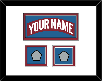 Colorado Nameplate & 2 Stanley Cup Finals Patches - Road Burgundy (1995-1996) - Signature Tier 1
