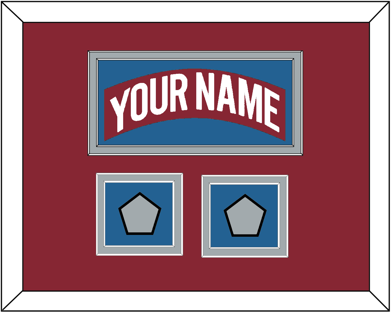 Colorado Nameplate & 2 Stanley Cup Finals Patches - Road Burgundy (1995-1996) - Signature Tier 2