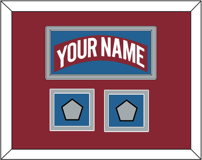 Colorado Nameplate & 2 Stanley Cup Finals Patches - Road Burgundy (1995-1996) - Signature Tier 2