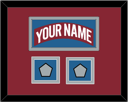 Colorado Nameplate & 2 Stanley Cup Finals Patches - Road Burgundy (1995-1996) - Signature Tier 2