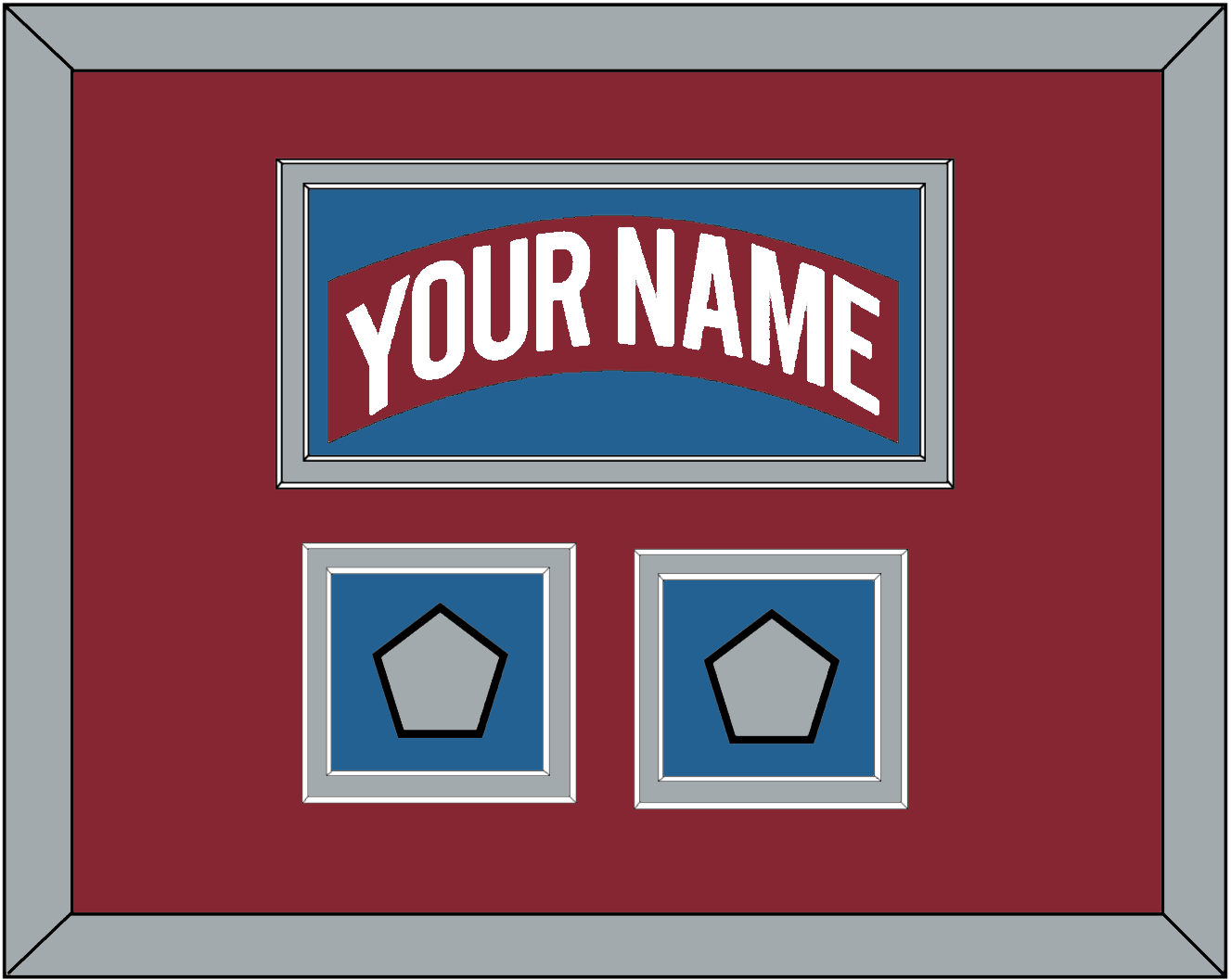 Colorado Nameplate & 2 Stanley Cup Finals Patches - Road Burgundy (1995-1996) - Signature Tier 2