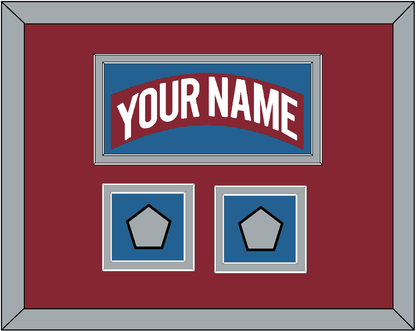 Colorado Nameplate & 2 Stanley Cup Finals Patches - Road Burgundy (1995-1996) - Signature Tier 2