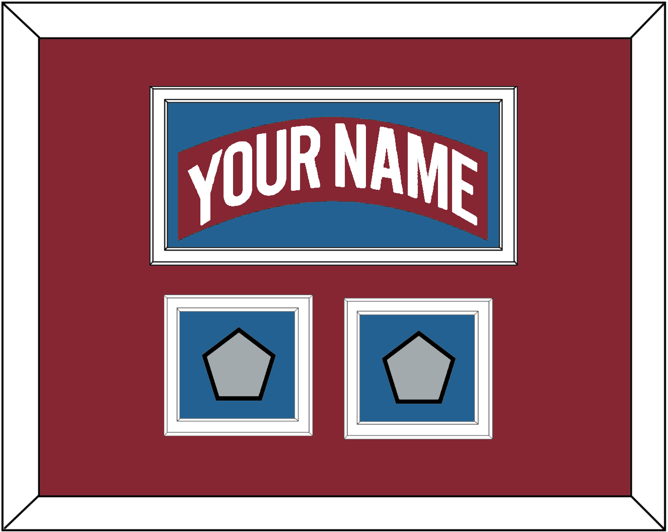 Colorado Nameplate & 2 Stanley Cup Finals Patches - Road Burgundy (1995-1996) - Signature Tier 3