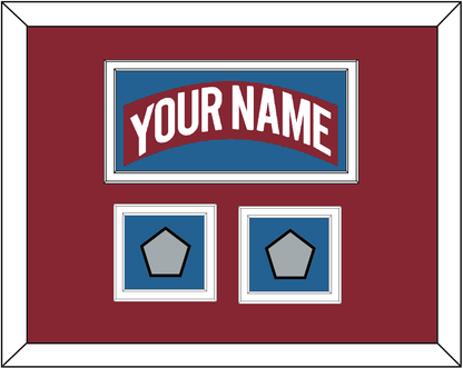 Colorado Nameplate & 2 Stanley Cup Finals Patches - Road Burgundy (1995-1996) - Signature Tier 3
