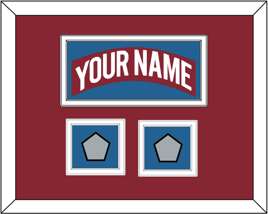 Colorado Nameplate & 2 Stanley Cup Finals Patches - Road Burgundy (1995-1996) - Signature Tier 3