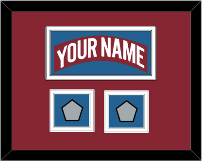 Colorado Nameplate & 2 Stanley Cup Finals Patches - Road Burgundy (1995-1996) - Signature Tier 3