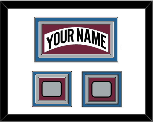 Colorado Nameplate & 2 Stanley Cup Finals Patches - Home White (1999-2001) - Premier Tier 1