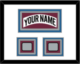 Colorado Nameplate & 2 Stanley Cup Finals Patches - Home White (1999-2001) - Triple Mat 1