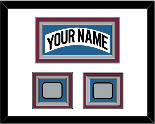 Colorado Nameplate & 2 Stanley Cup Finals Patches - Home White (1999-2001) - Premier Tier 2