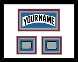 Colorado Nameplate & 2 Stanley Cup Finals Patches - Home White (1999-2001) - Triple Mat 2