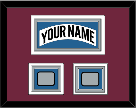 Colorado Nameplate & 2 Stanley Cup Finals Patches - Home White (1999-2001) - Premier Tier 3