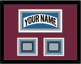 Colorado Nameplate & 2 Stanley Cup Finals Patches - Home White (1999-2001) - Triple Mat 3