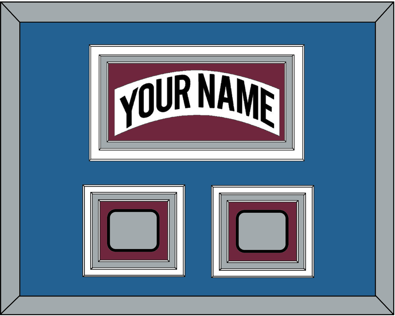 Colorado Nameplate & 2 Stanley Cup Finals Patches - Home White (1999-2001) - Premier Tier 4