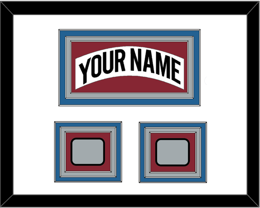 Colorado Nameplate & 2 Stanley Cup Finals Patches - Home White (1995-1996) - Premier Tier 1