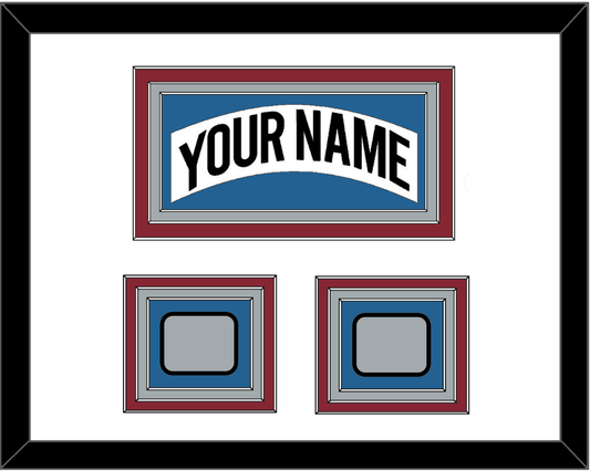 Colorado Nameplate & 2 Stanley Cup Finals Patches - Home White (1995-1996) - Premier Tier 2