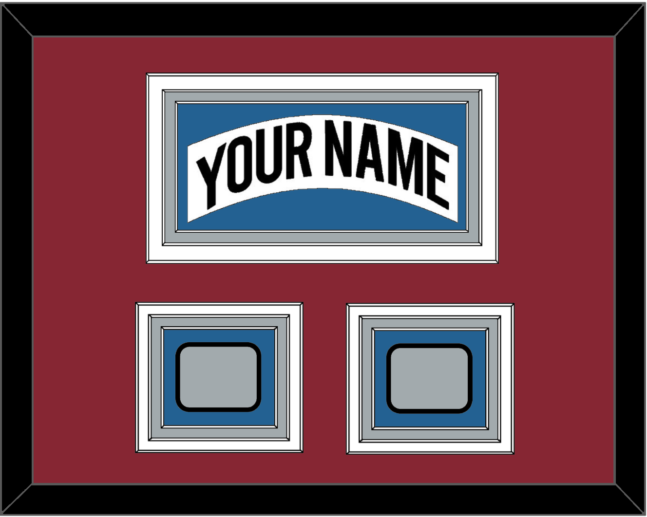 Colorado Nameplate & 2 Stanley Cup Finals Patches - Home White (1995-1996) - Premier Tier 3