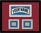 Colorado Nameplate & 2 Stanley Cup Finals Patches - Home White (1995-1996) - Triple Mat 3