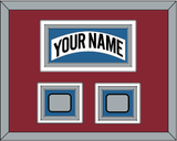 Colorado Nameplate & 2 Stanley Cup Finals Patches - Home White (1995-1996) - Triple Mat 3