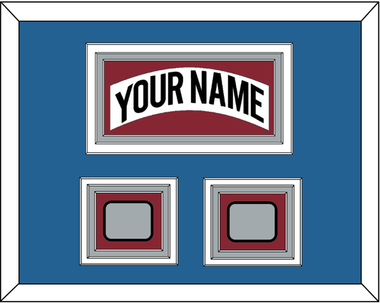 Colorado Nameplate & 2 Stanley Cup Finals Patches - Home White (1995-1996) - Premier Tier 4