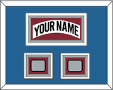 Colorado Nameplate & 2 Stanley Cup Finals Patches - Home White (1995-1996) - Triple Mat 4