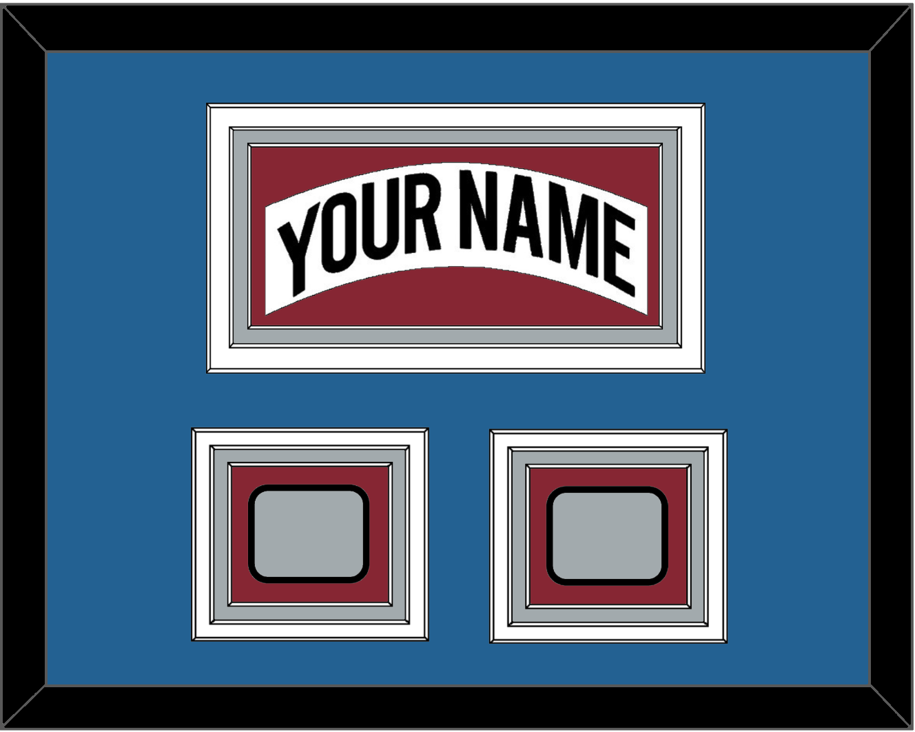 Colorado Nameplate & 2 Stanley Cup Finals Patches - Home White (1995-1996) - Premier Tier 4