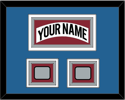 Colorado Nameplate & 2 Stanley Cup Finals Patches - Home White (1995-1996) - Premier Tier 4