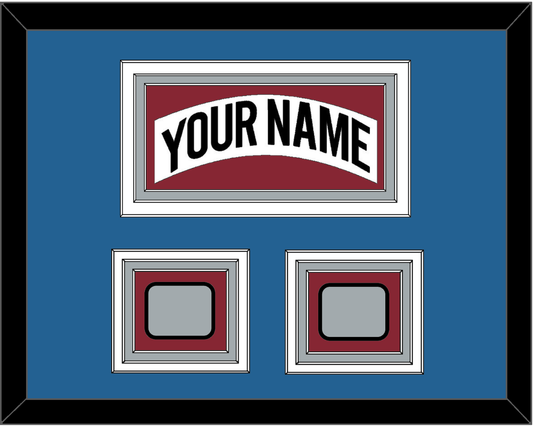 Colorado Nameplate & 2 Stanley Cup Finals Patches - Home White (1995-1996) - Premier Tier 4