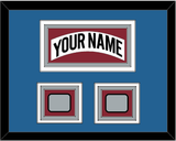 Colorado Nameplate & 2 Stanley Cup Finals Patches - Home White (1995-1996) - Triple Mat 4