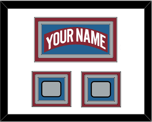 Colorado Nameplate & 2 Stanley Cup Finals Patches - Road Burgundy (1995-1996) - Premier Tier 1