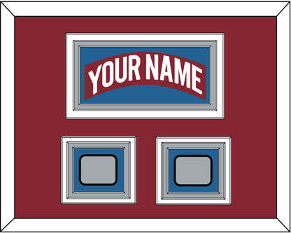 Colorado Nameplate & 2 Stanley Cup Finals Patches - Road Burgundy (1995-1996) - Premier Tier 2