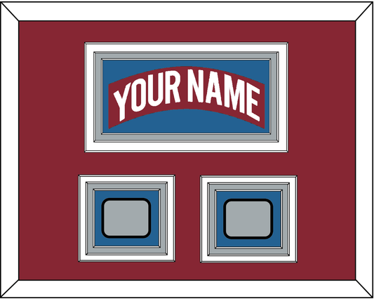 Colorado Nameplate & 2 Stanley Cup Finals Patches - Road Burgundy (1995-1996) - Premier Tier 2