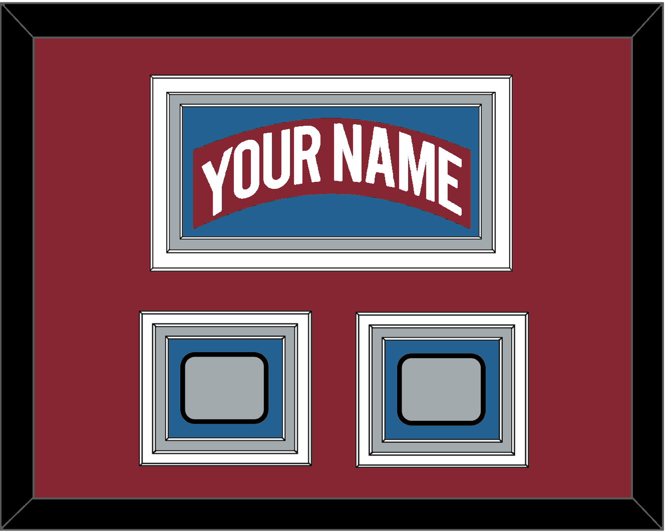 Colorado Nameplate & 2 Stanley Cup Finals Patches - Road Burgundy (1995-1996) - Premier Tier 2