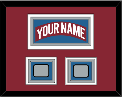 Colorado Nameplate & 2 Stanley Cup Finals Patches - Road Burgundy (1995-1996) - Premier Tier 2