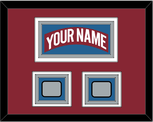 Colorado Nameplate & 2 Stanley Cup Finals Patches - Road Burgundy (1995-1996) - Premier Tier 2
