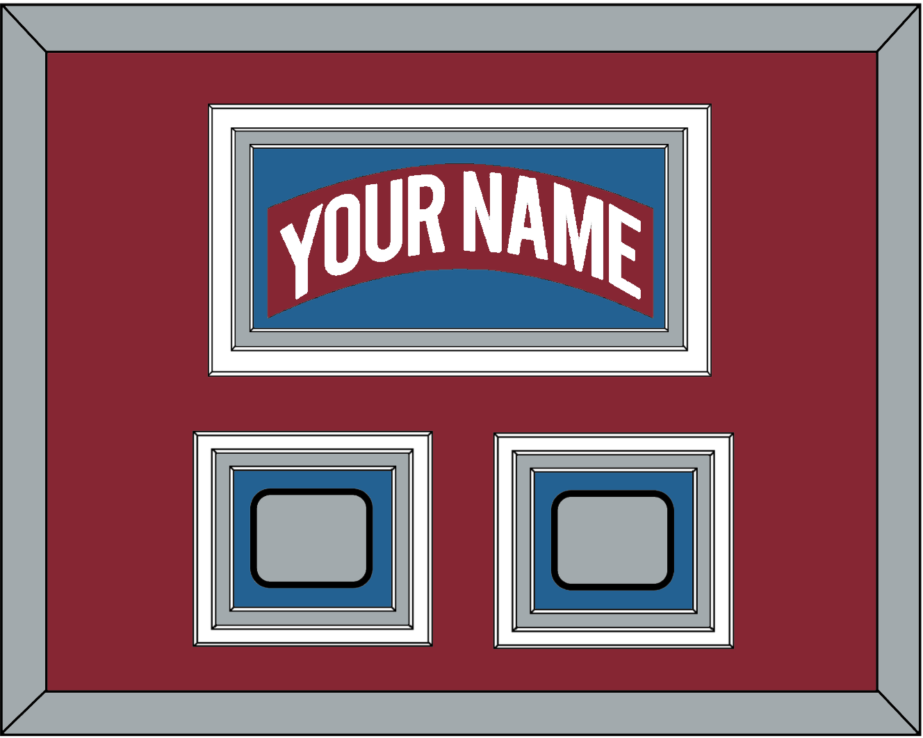 Colorado Nameplate & 2 Stanley Cup Finals Patches - Road Burgundy (1995-1996) - Premier Tier 2