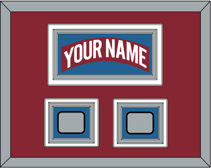 Colorado Nameplate & 2 Stanley Cup Finals Patches - Road Burgundy (1995-1996) - Premier Tier 2