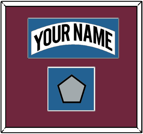Colorado Nameplate & Stanley Cup Finals Patch - Home White (1999-2001) - Essential Tier 2